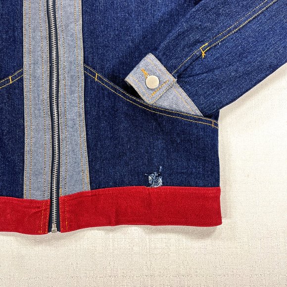 SOLD Urban Outfitters Women's Two-Tone Mechanic Gasoline Western Denim Jacket - Picture 10 of 16